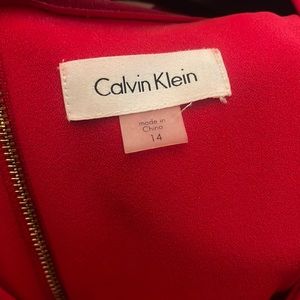Red Calvin Klein dress